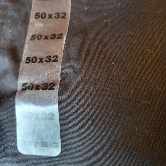 Big and Tall Men's Casual Docker Style Pleated Pants Black Cotton 50 x 32 - Picture 2 of 6